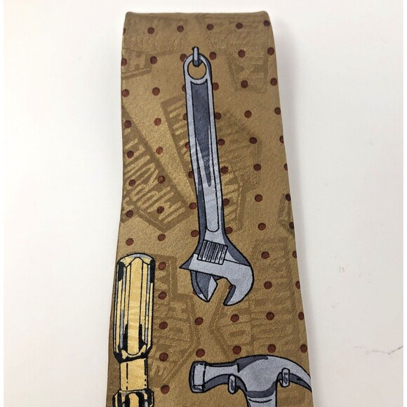 VTG 90s HOME IMPROVEMENT Men's Neck Tie Tim Allen Tool Time Garage Workshop USA - Picture 6 of 7